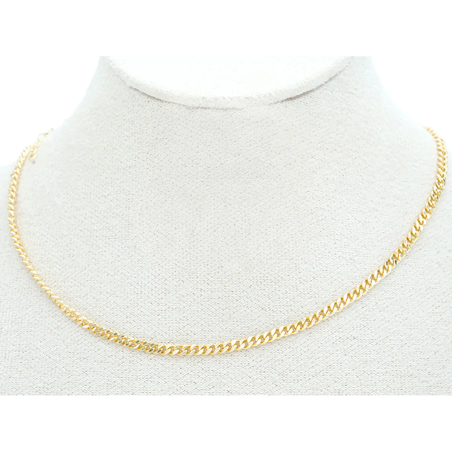 RODIO DORADO CADENA CUBANA CON EXTENSION 1*3*45CM 2