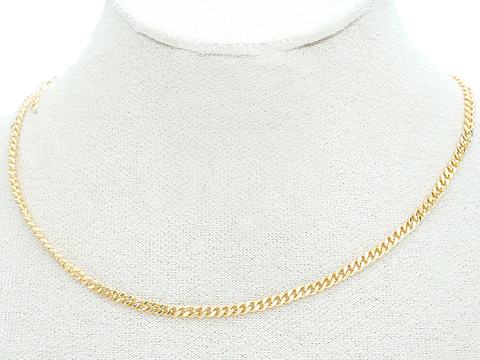 RODIO DORADO CADENA CUBANA CON EXTENSION 1*3*45CM