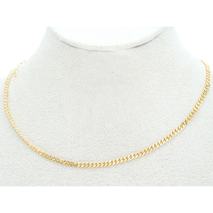 RODIO DORADO CADENA CUBANA CON EXTENSION 1*3*45CM 2