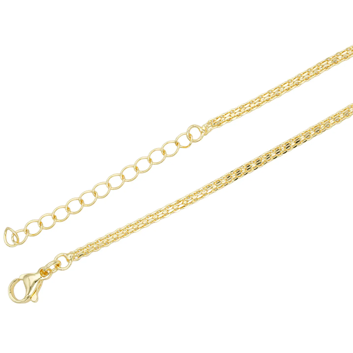 RODIO DORADO CADENA TEGIDO CHINO CON EXTENSION 0.8*2*45CM 1