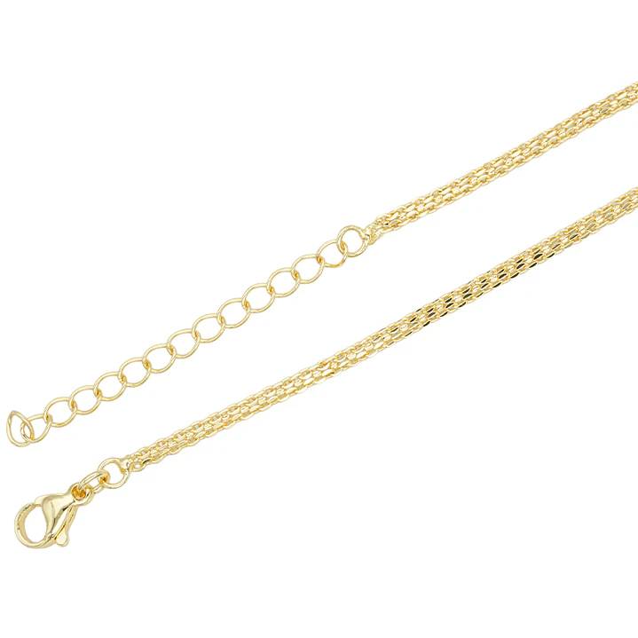 RODIO DORADO CADENA TEGIDO CHINO CON EXTENSION 0.8*2*45CM 1