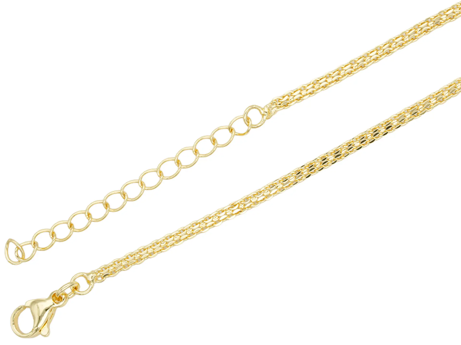 RODIO DORADO CADENA TEGIDO CHINO CON EXTENSION 0.8*2*45CM 1