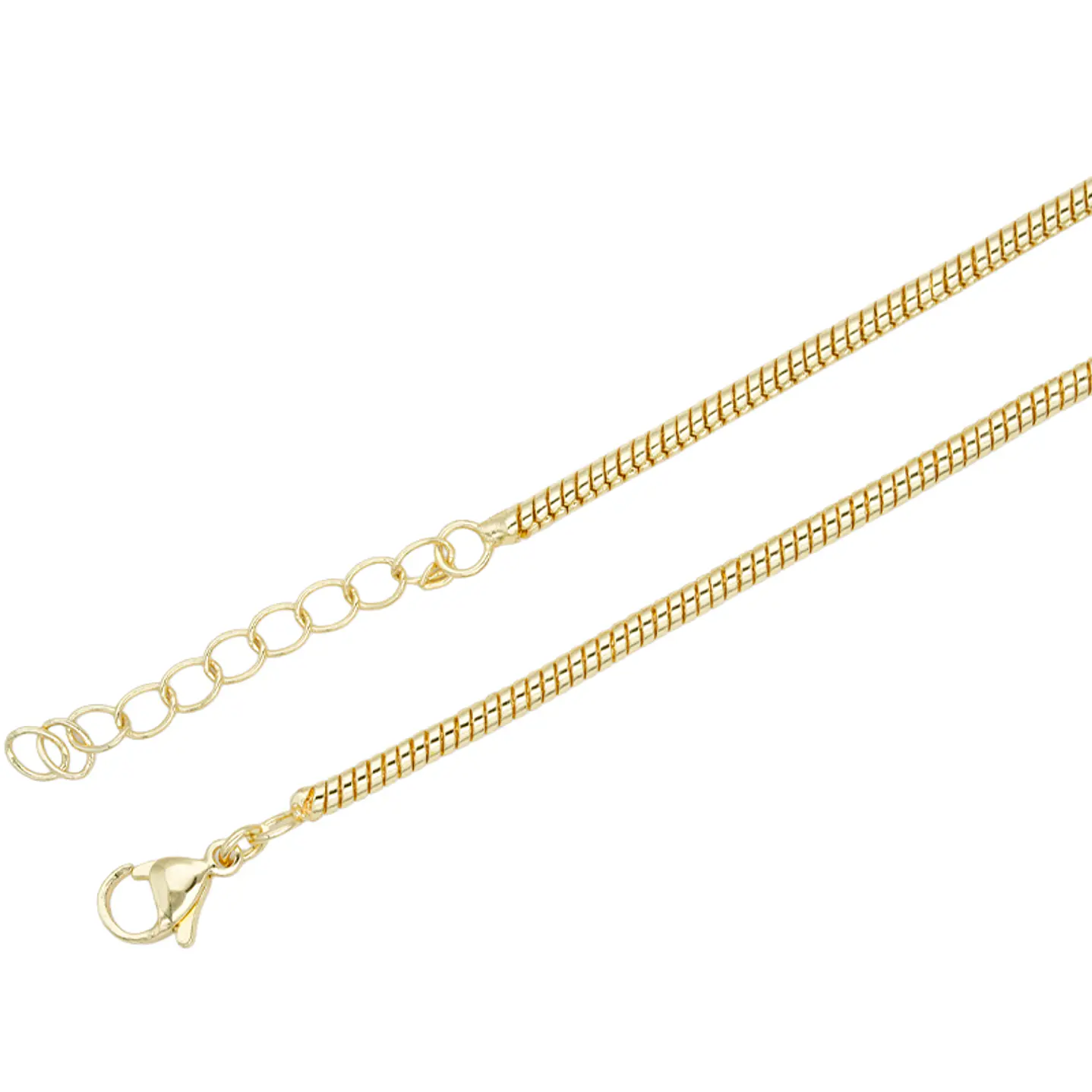 RODIO DORADO CADENA LAZO PARA COLLAR EXTENSION 45CM 1