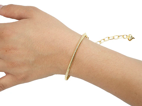 RODIO DORADO PULSERA PANDORA CON EXTENSION 2.5*24CM