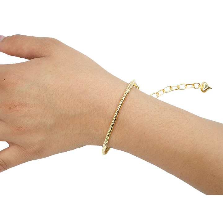 RODIO DORADO PULSERA PANDORA CON EXTENSION 2.5*24CM 2