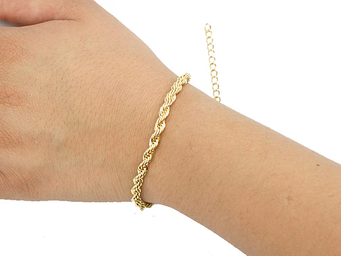 RODIO DORADO PULSERA LAZO CON EXTENSION 4*22CM