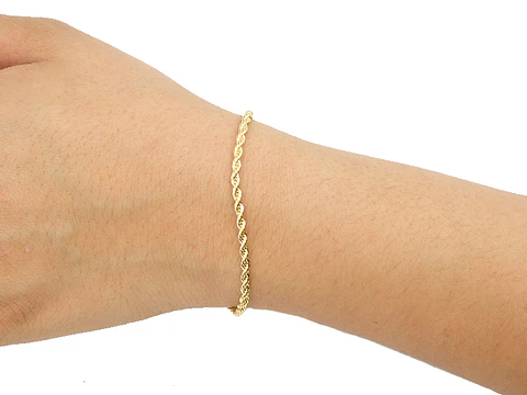 RODIO DORADO PULSERA LAZO CON EXTENSION 2*22CM