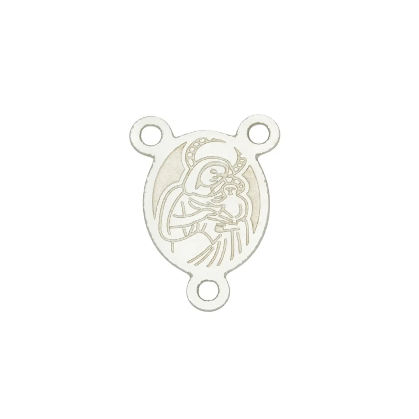 ACERO PLATEADO CRUCERO VIRGEN NIÑO 15*10*0.7MM 1