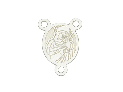 ACERO PLATEADO CRUCERO VIRGEN NIÑO 15*10*0.7MM