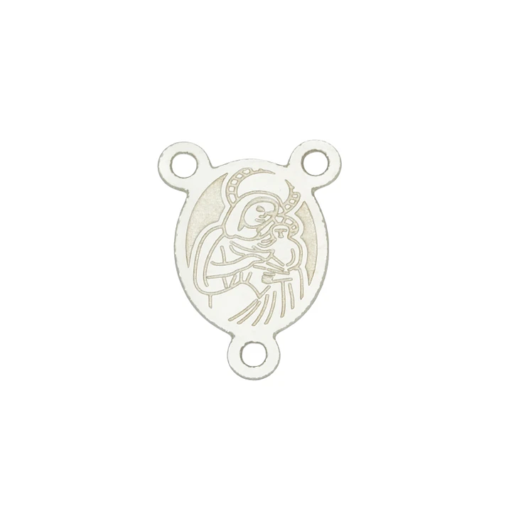 ACERO PLATEADO CRUCERO VIRGEN NIÑO 15*10*0.7MM 1
