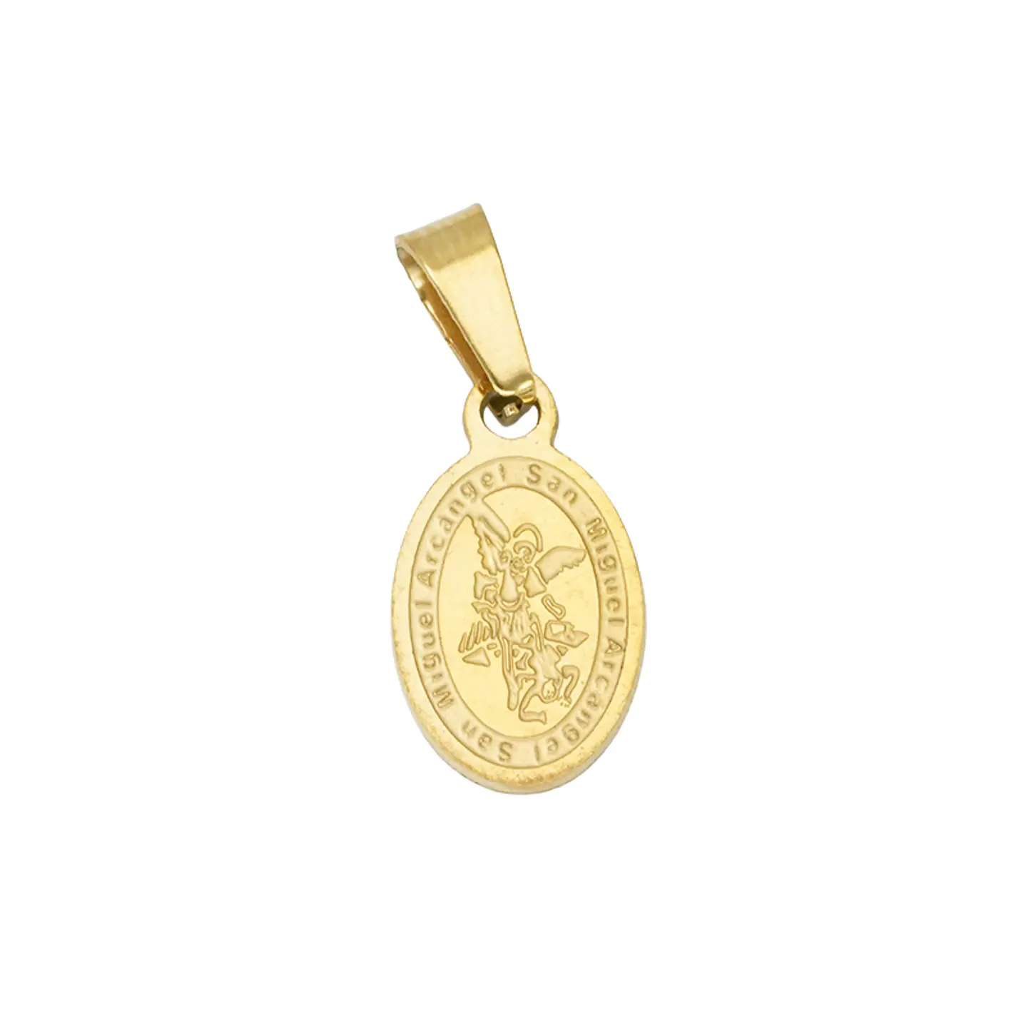 ACERO DORADO DIJE SAN MIGUEL ARCANGEL 14*8*0.9MM. 1