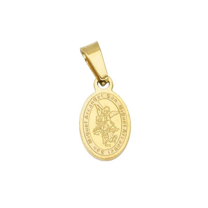 ACERO DORADO DIJE SAN MIGUEL ARCANGEL 14*8*0.9MM. 1
