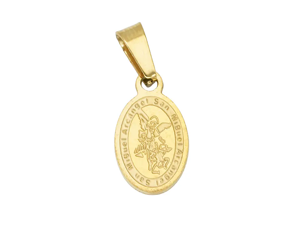 ACERO DORADO DIJE SAN MIGUEL ARCANGEL 14*8*0.9MM. 1