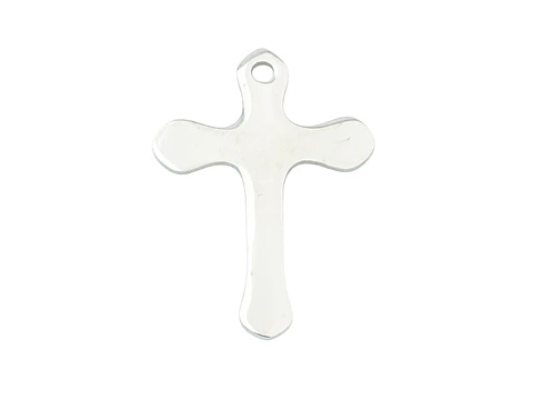 ACERO PLATEADO DIJE CRUZ 15*11MM