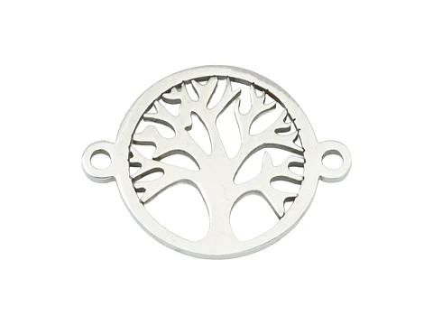 ACERO PLATEADO CENTRO PULSERA ARBOL DE LA VIDA 12MM