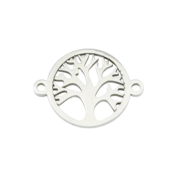 ACERO PLATEADO CENTRO PULSERA ARBOL DE LA VIDA 12MM 1
