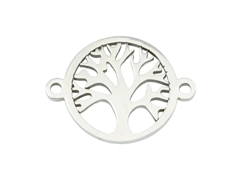 ACERO PLATEADO CENTRO PULSERA ARBOL DE LA VIDA 12MM 1