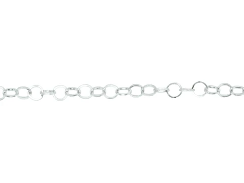 ACERO DORADO CADENA REDODNDA PLANA 4MM  POR METRO 
