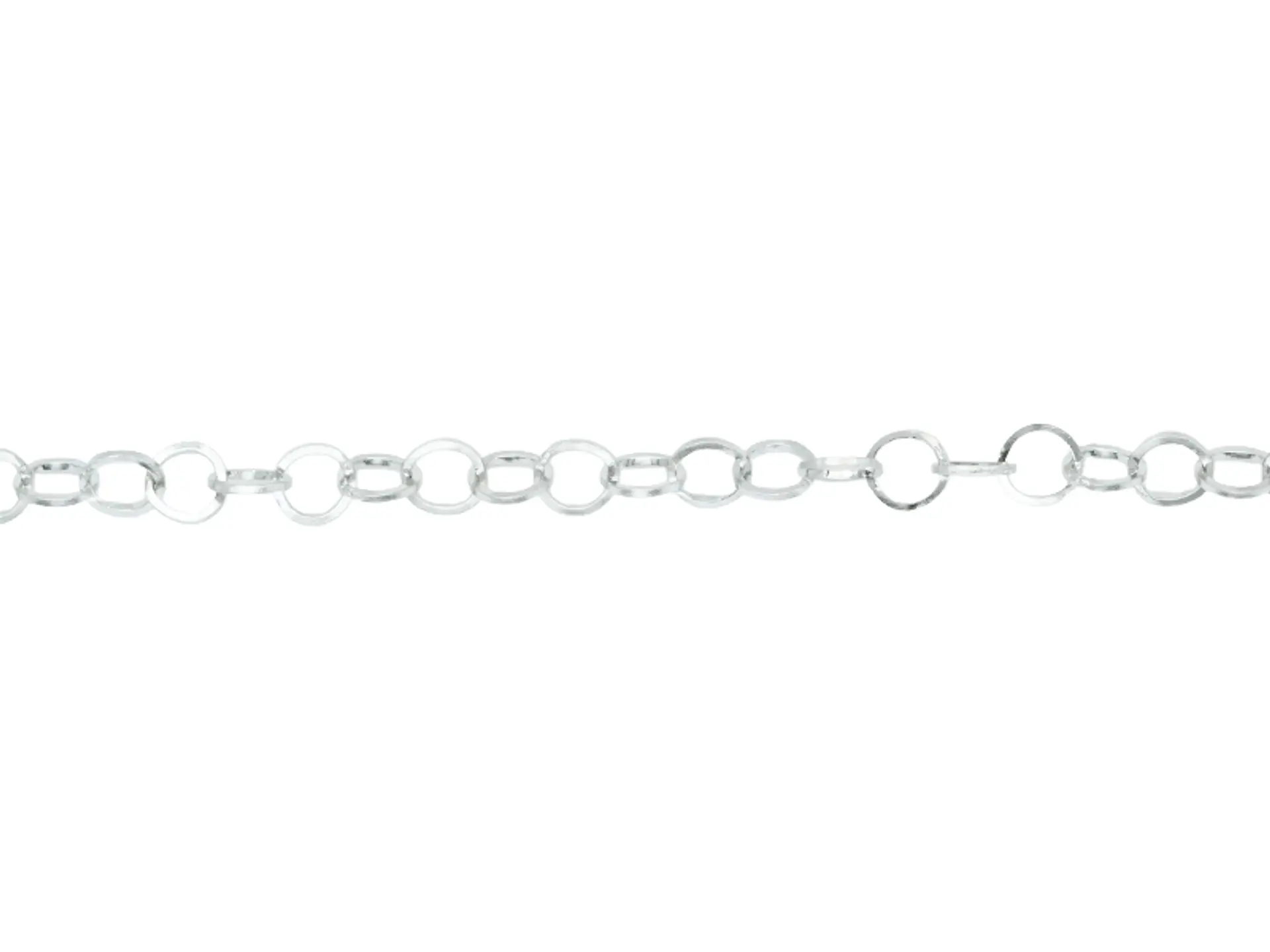 ACERO DORADO CADENA REDODNDA PLANA 4MM  POR METRO  1