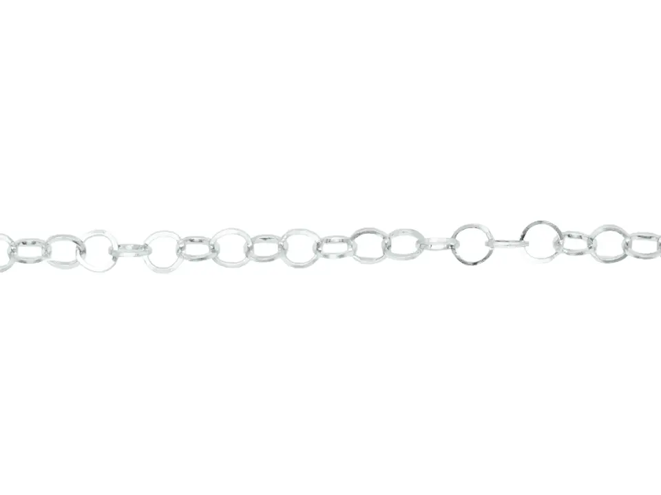 ACERO DORADO CADENA REDODNDA PLANA 4MM  POR METRO  1