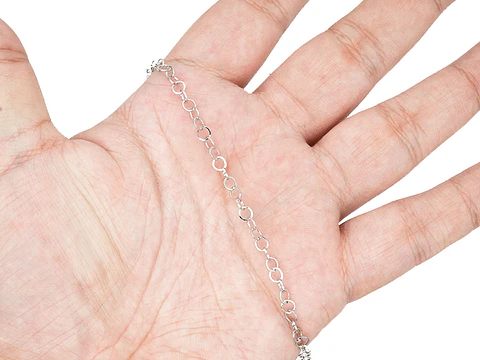 ACERO DORADO CADENA REDODNDA PLANA 4MM  POR METRO 