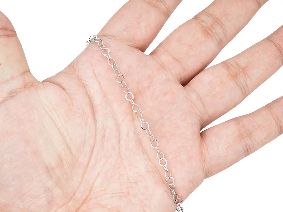 ACERO DORADO CADENA REDODNDA PLANA 4MM  POR METRO  2