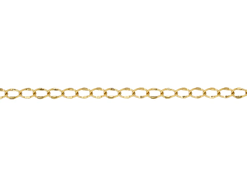 ACERO DORADA CADENA 0.4MM PLANA X METRO 