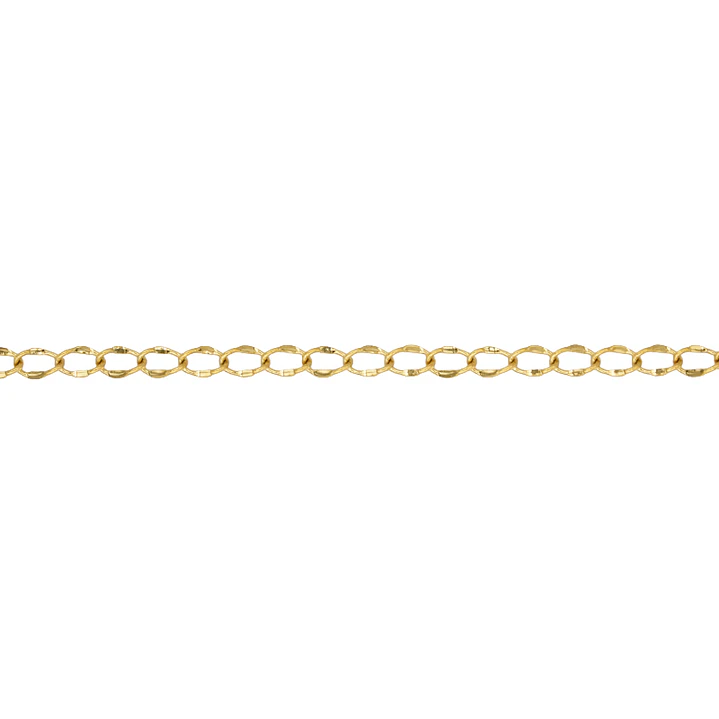 GOLDEN STEEL CHAIN 0.4MM FLAT X METER 1