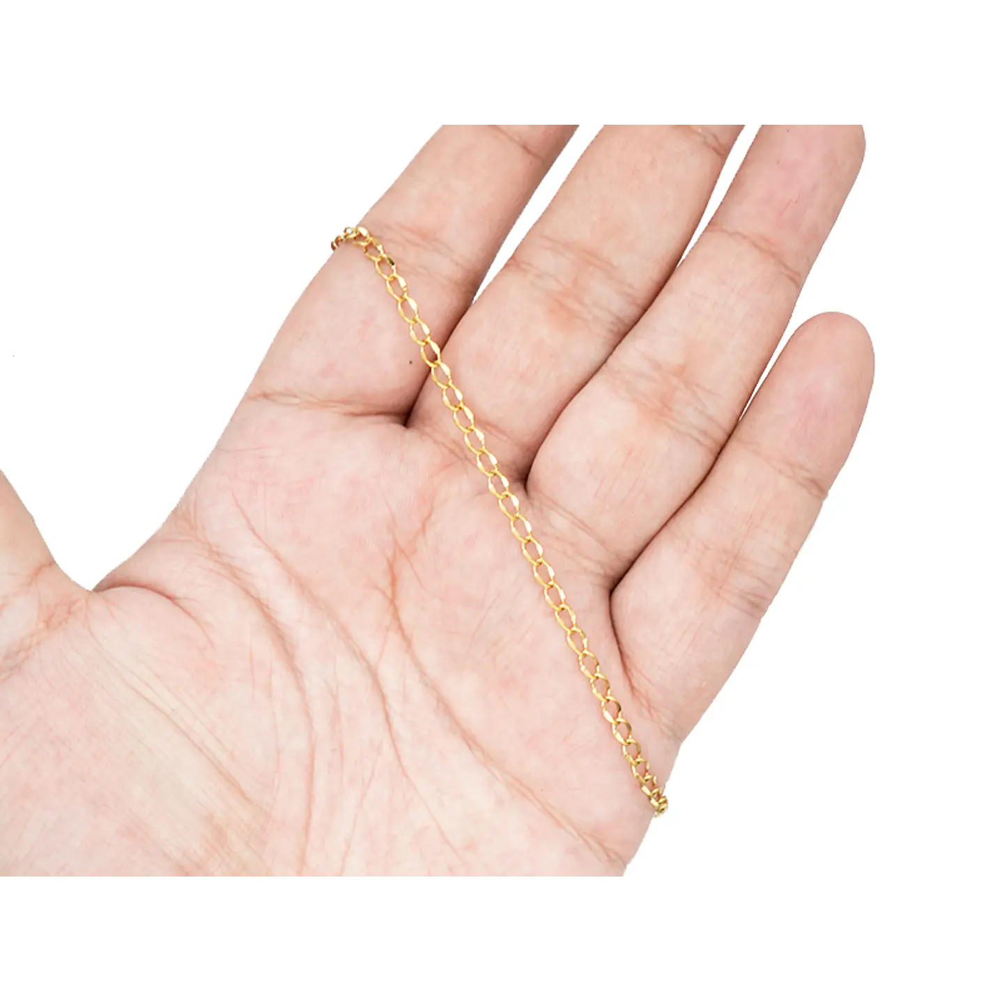 GOLDEN STEEL CHAIN 0.4MM FLAT X METER 2