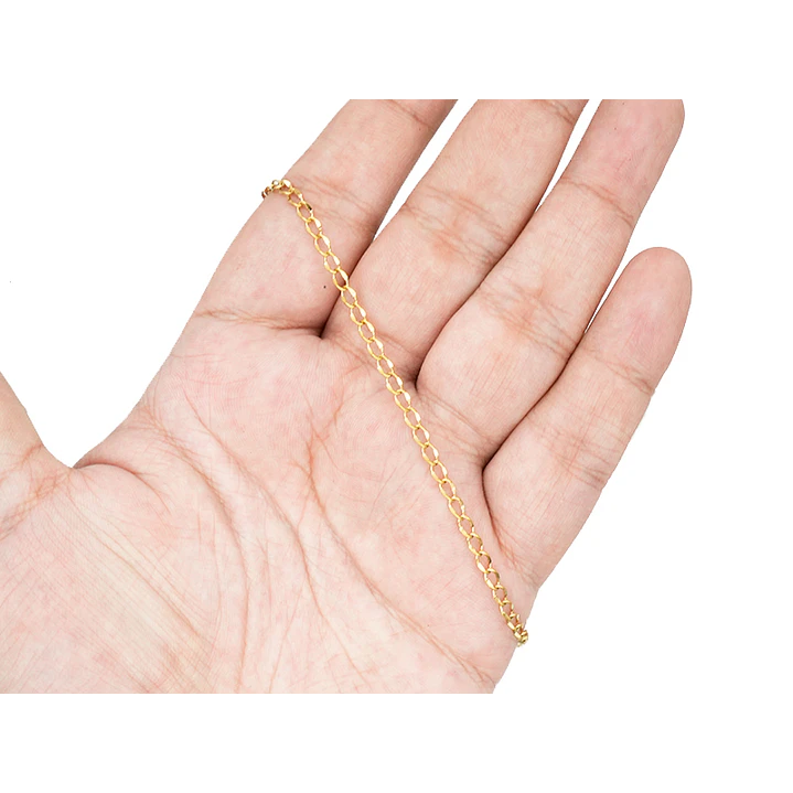 GOLDEN STEEL CHAIN 0.4MM FLAT X METER 2