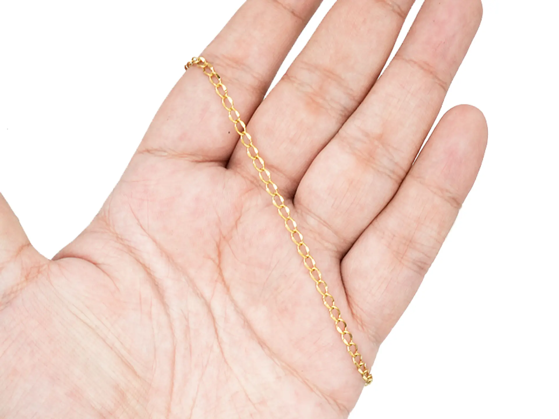 GOLDEN STEEL CHAIN 0.4MM FLAT X METER 2