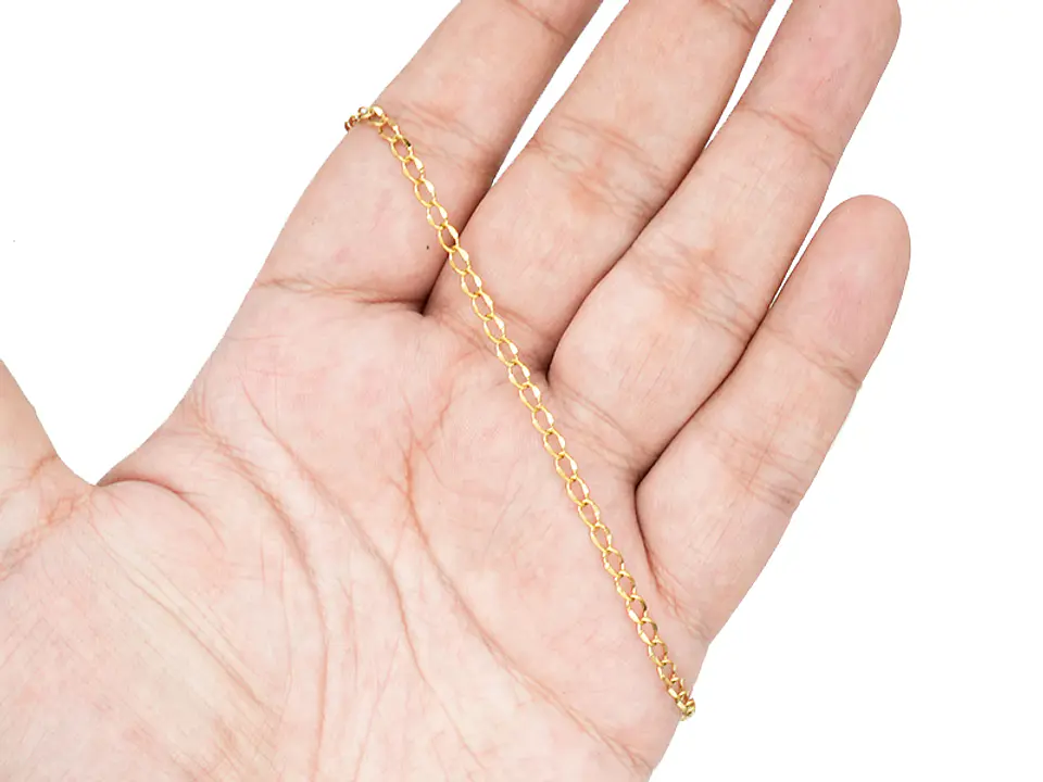 GOLDEN STEEL CHAIN 0.4MM FLAT X METER 2