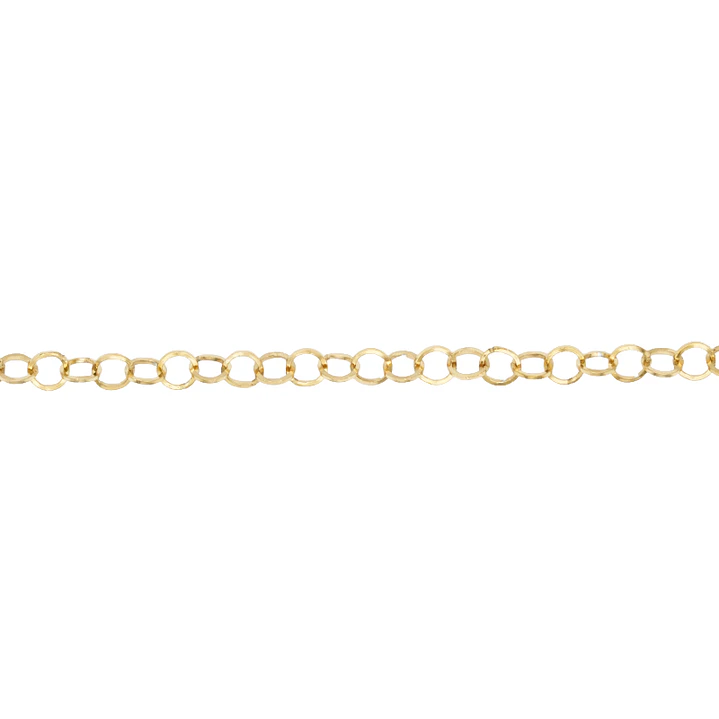 ACERO DORADO CADENA REDONDA 4MM POR METRO  1