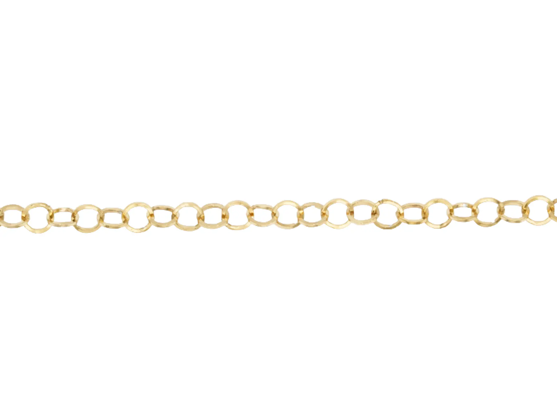 ACERO DORADO CADENA REDONDA 4MM POR METRO  1
