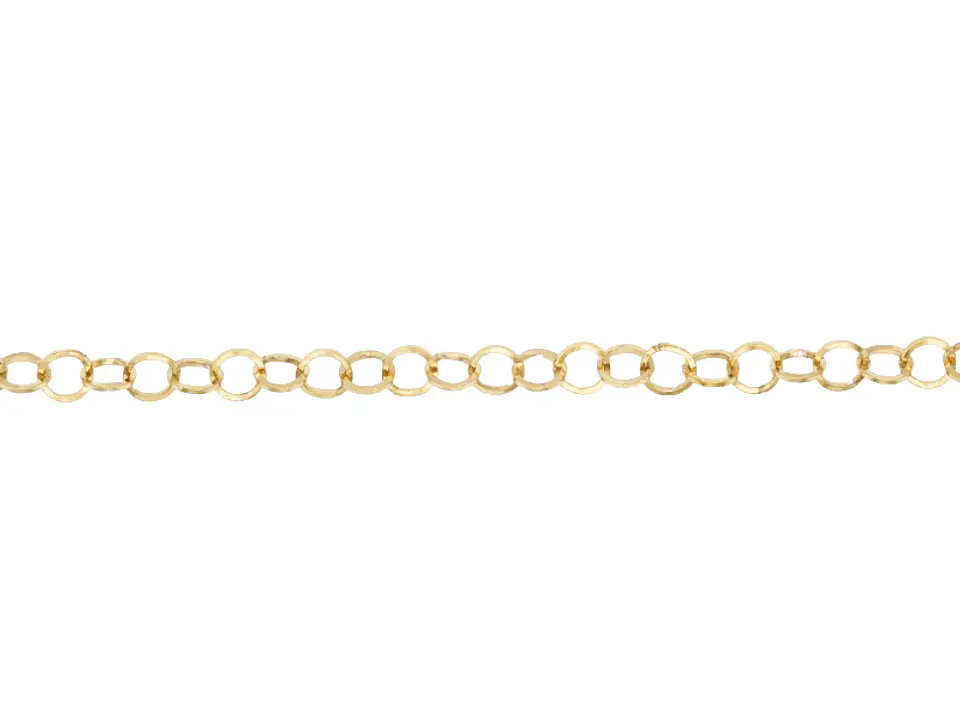 ACERO DORADO CADENA REDONDA 4MM POR METRO  1