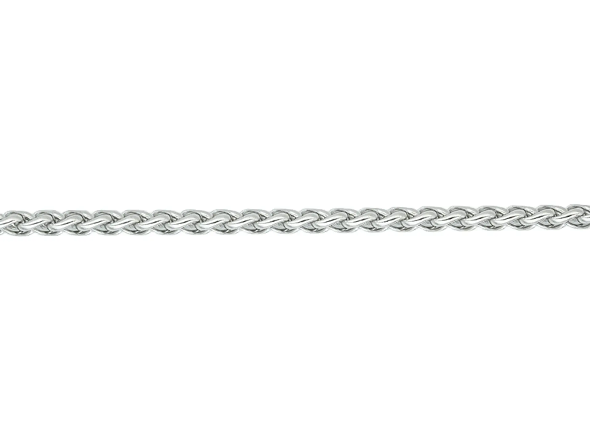 ACERO PLATEADO CADENA LAZO 3MM POR METRO  1