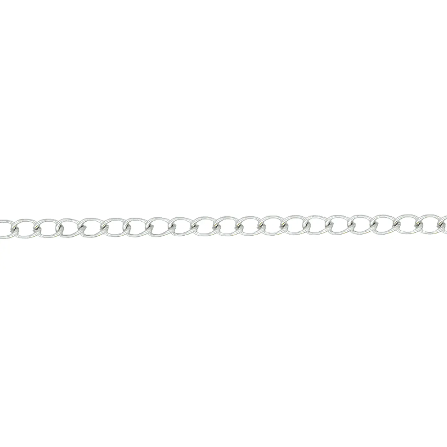 ACERO PLATEADO CADENA PLANA 3.5*5MM POR METRO  1