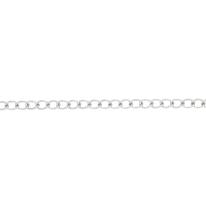 ACERO PLATEADO CADENA PLANA 3.5*5MM POR METRO  1