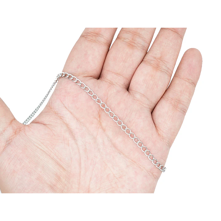 ACERO PLATEADO CADENA PLANA 3.5*5MM POR METRO  2