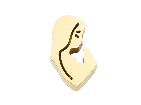 ACERO DORADO SEPARADOR SILUETA VIRGEN 12*7MM 