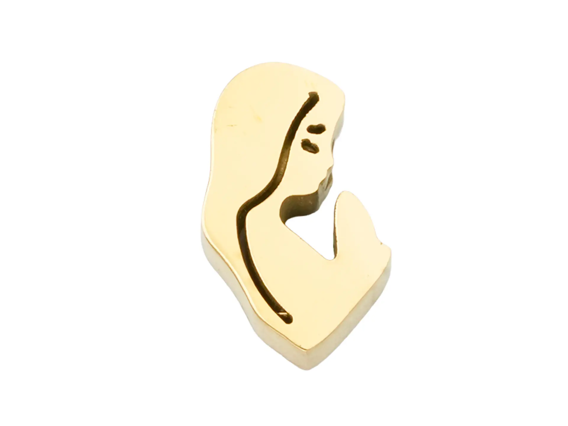 ACERO DORADO SEPARADOR SILUETA VIRGEN 12*7MM  1
