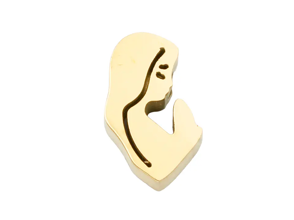 ACERO DORADO SEPARADOR SILUETA VIRGEN 12*7MM  1