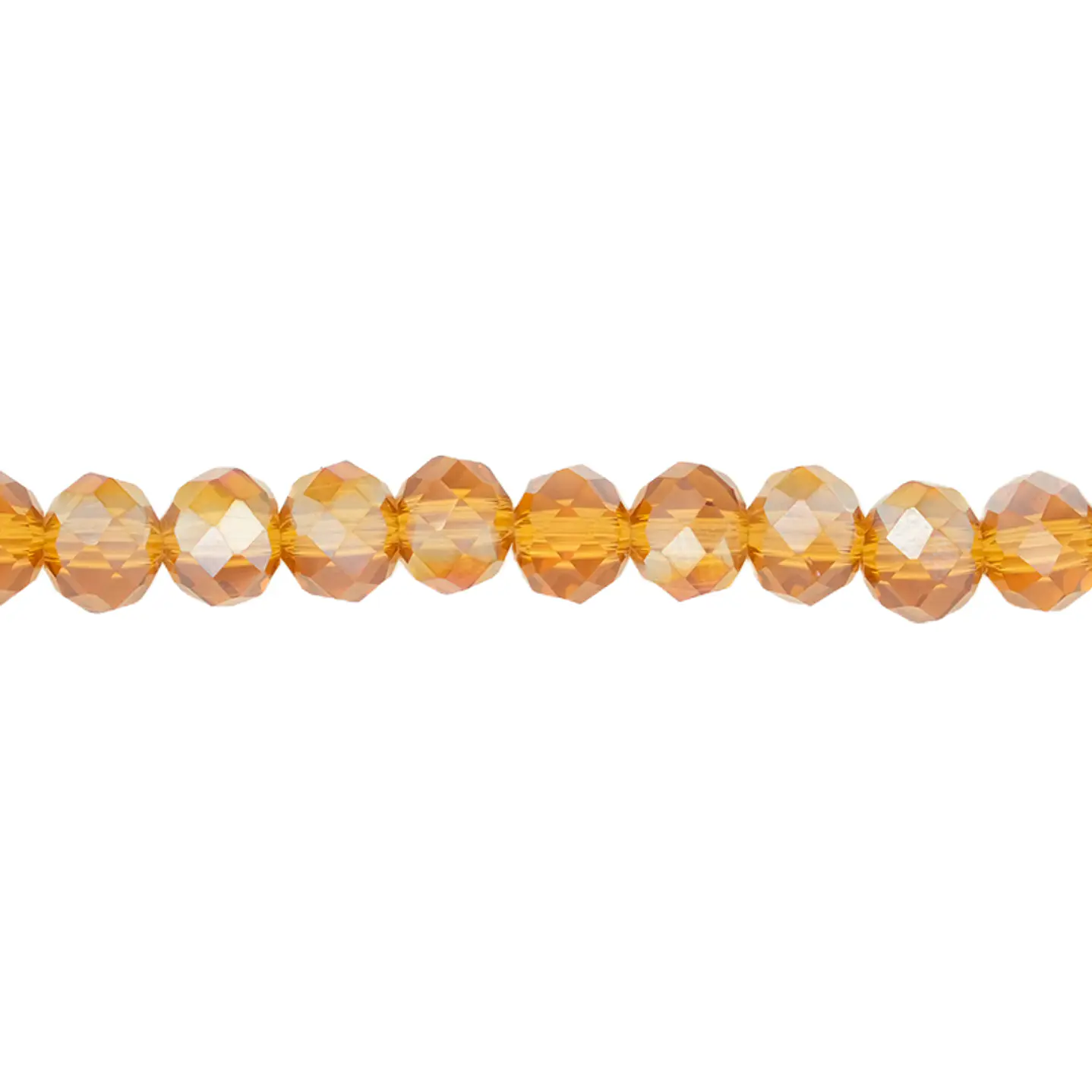 CRISTAL MURANO CAFE MIEL TRANSPARENTE AB # 6MM 1
