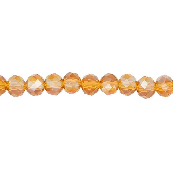 CRISTAL MURANO CAFE MIEL TRANSPARENTE AB # 6MM 1