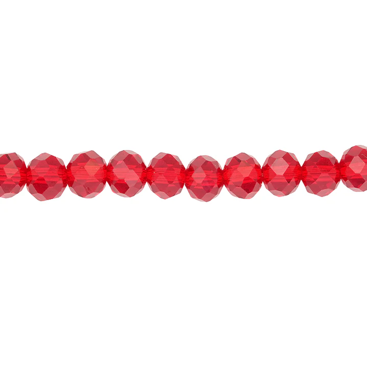 CRISTAL MURANO # 6MM ROJO TRANSPARENTE 1