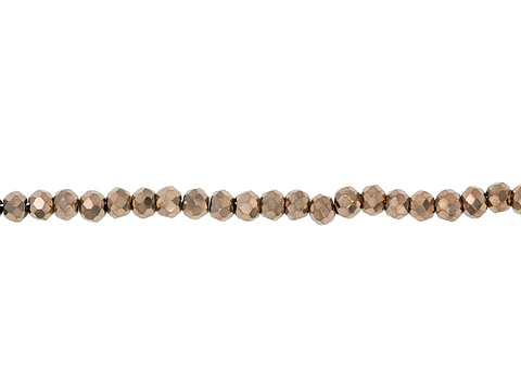 CRISTAL MURANO COBRE METALIZADO # 2MM (  TIRA X 150 UNIDADES APROX )