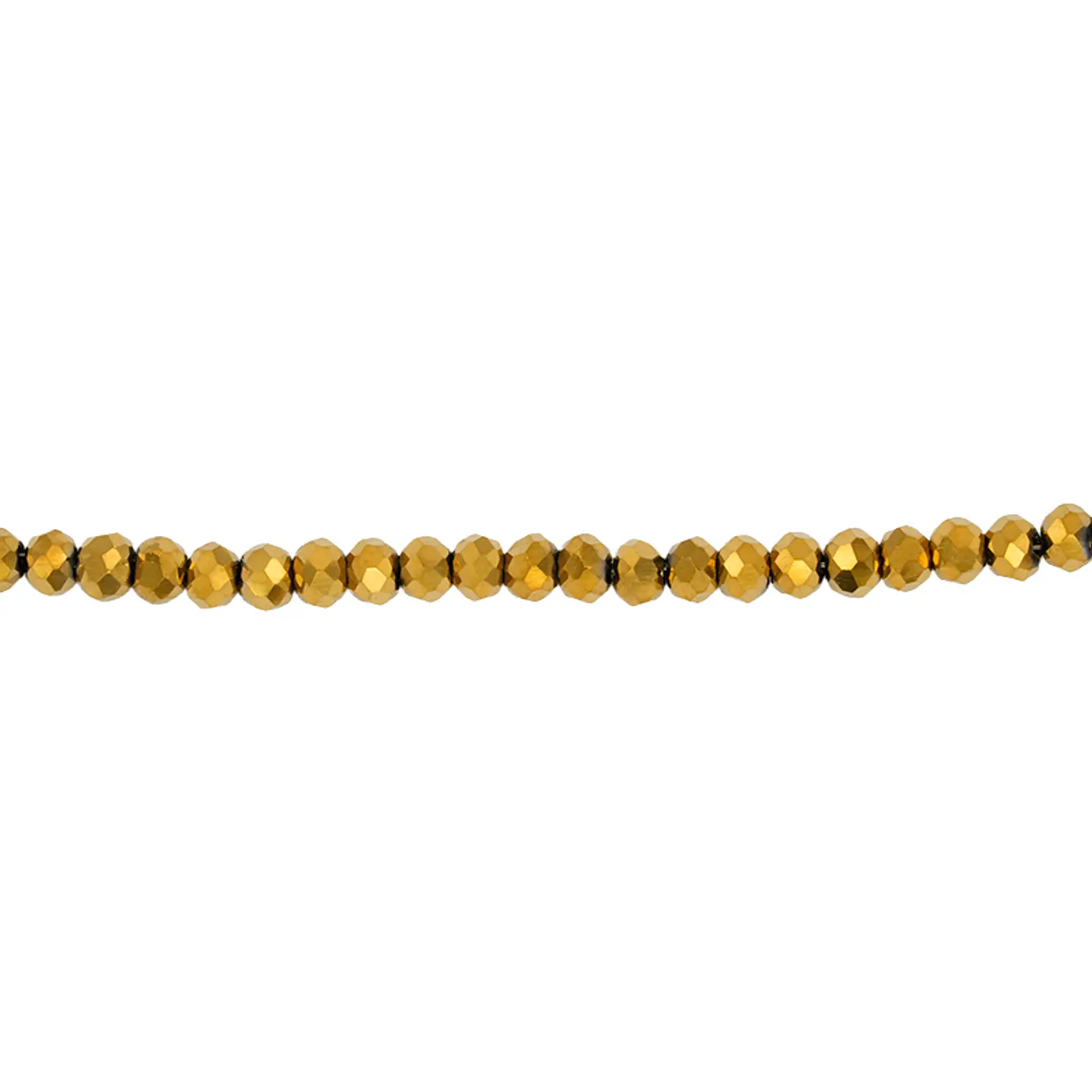 CRISTAL MURANO DORADO METALIZADO # 2MM 1