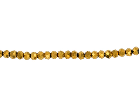CRISTAL MURANO DORADO METALIZADO # 2MM