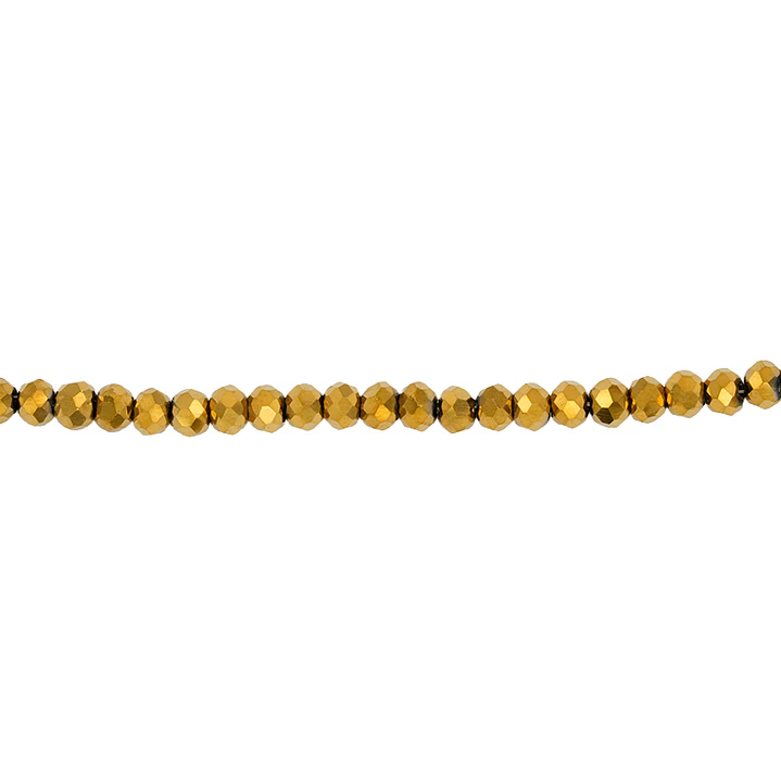 CRISTAL MURANO DORADO METALIZADO # 2MM 1