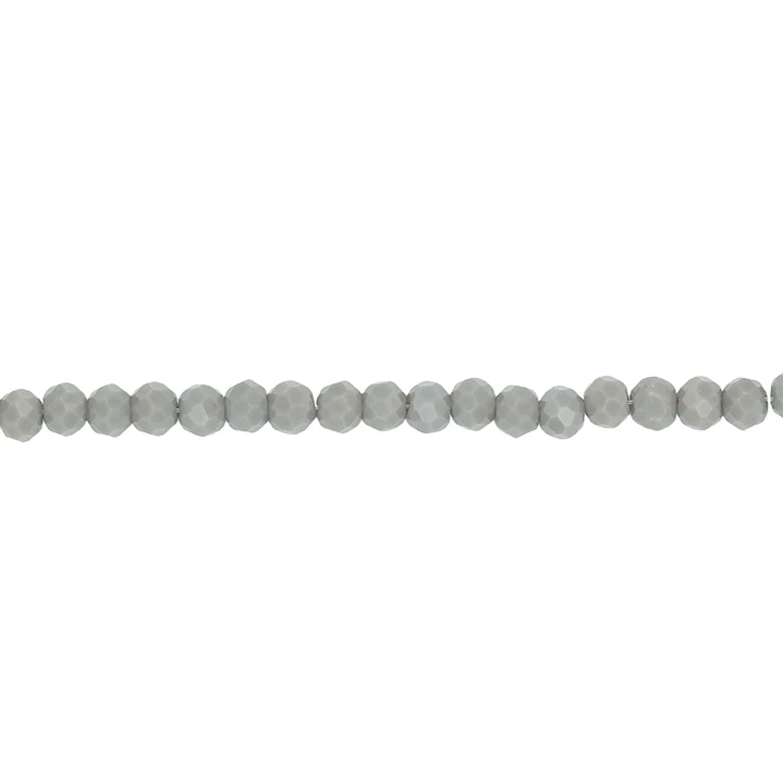CRISTAL MURANO GRIS MATE # 2MM ( TIRA X 150 UNIDADES APROX ) 1